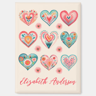 Cute Valentine Heart Pattern Magnet