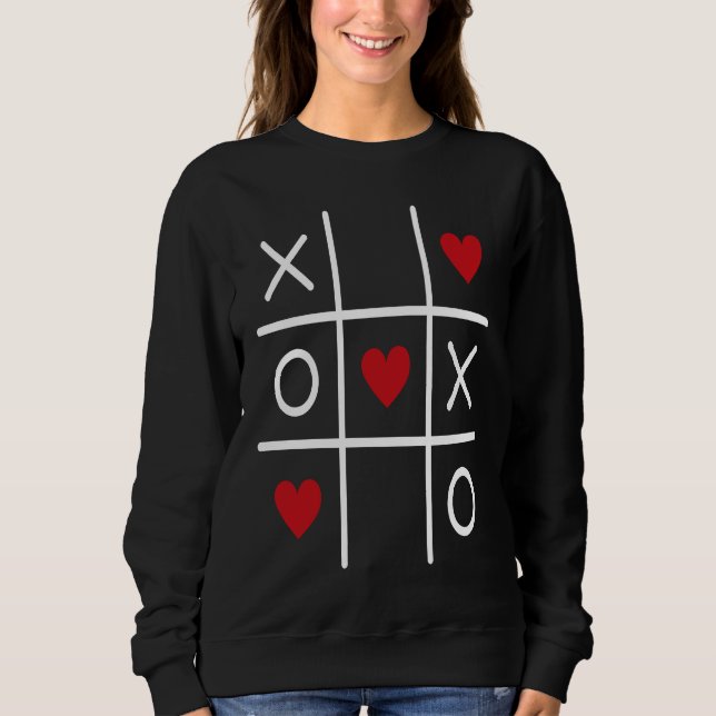 Cute Valentine Hearts Game Valentine's Day Romance Sweatshirt (Front)