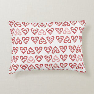 Cute Valentine Hearts – Love & Romance Design Accent Pillow
