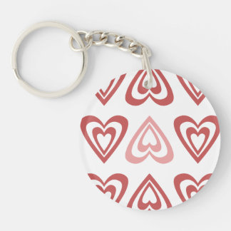 Cute Valentine Hearts – Love & Romance Design Keychain