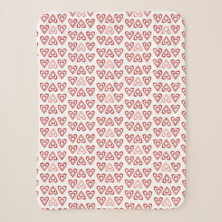 Cute Valentine Hearts – Love & Romance Design Sherpa Blanket