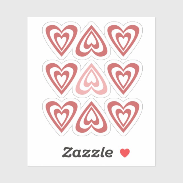 Cute Valentine Hearts – Love & Romance Design Sticker (Sheet)