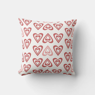 Cute Valentine Hearts – Love & Romance Design Throw Pillow