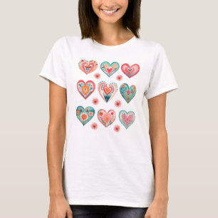 Cute Valentine Hearts  T-Shirt