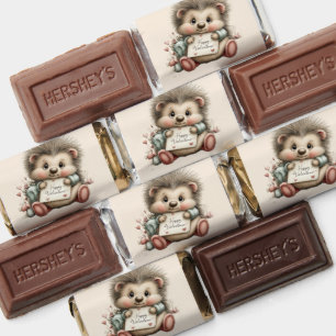 Cute Valentine Hedgehog Illustration Hershey's Miniatures