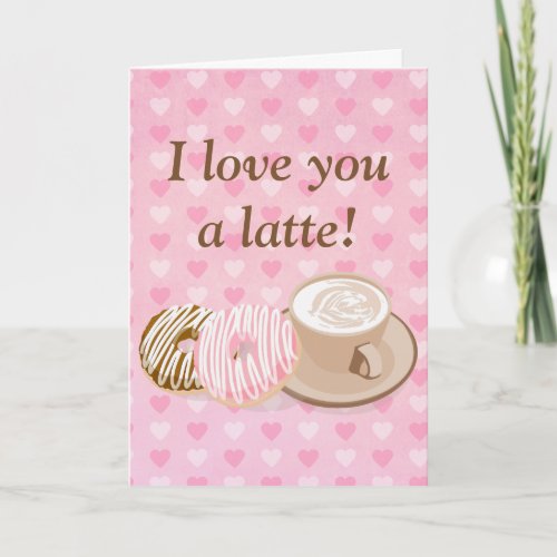 Cute Valentine Latte Holiday Card