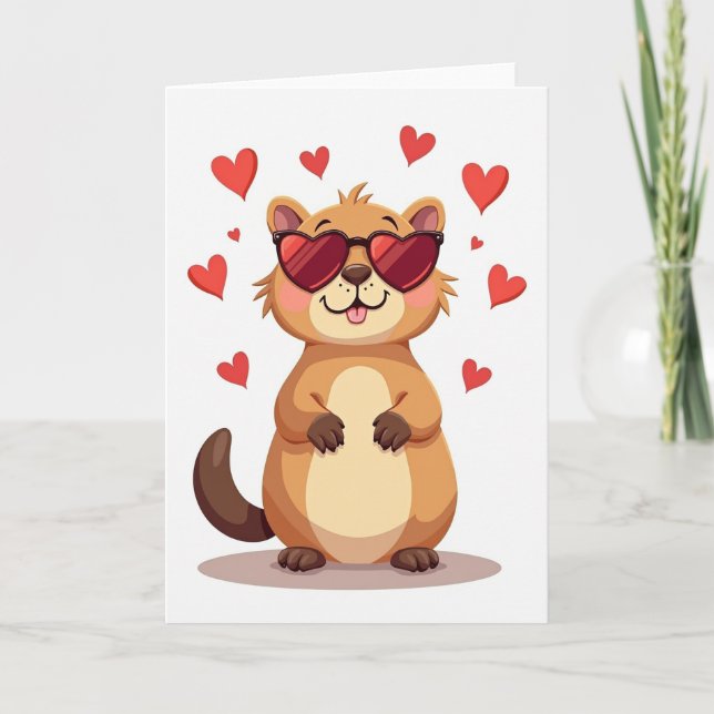 Cute Valentine Love Card (Front)