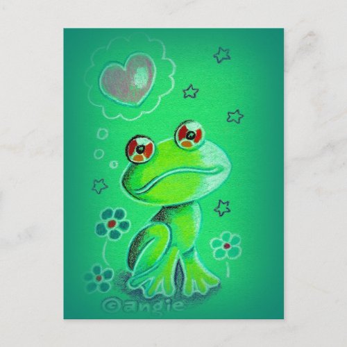 Cute Valentine Love Frog Holiday Postcard