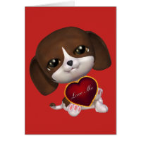 Cute Valentine Love Puppy Card