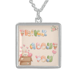 Cute Valentine Necklace   Think About You