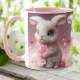 Cute Valentine Rabbit holding Mail Personalized Mug | Zazzle
