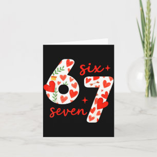 Cute Valentine’s Day 67 Meme Six Seven Funny Kids  Card