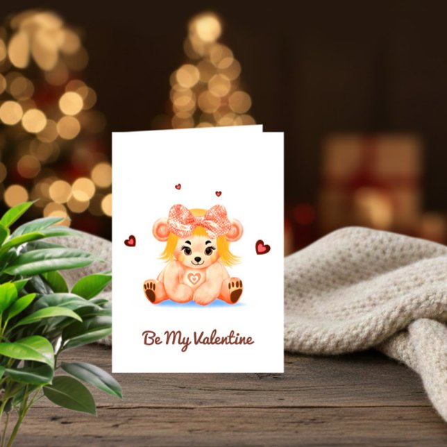 Cute Valentine’s Day Bear Greeting Card (Creator Uploaded)
