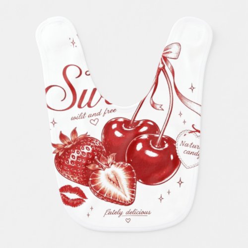 Cute Valentine’s Day Table Tennis Paddle Baby Bib