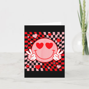 Cute Valentine Vibes Groovy Valentine Day Men Wome Card