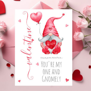 Cute Valentine Youre my One and Gnomely Card
