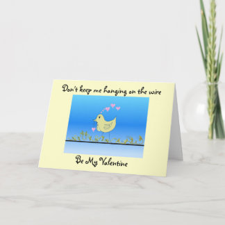 Cute Valentines Bird Holiday Card