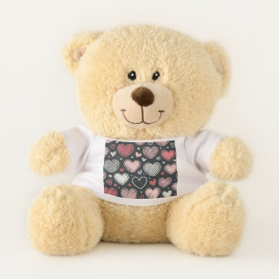 Cute Valentine's chalk hearts Teddy Bear