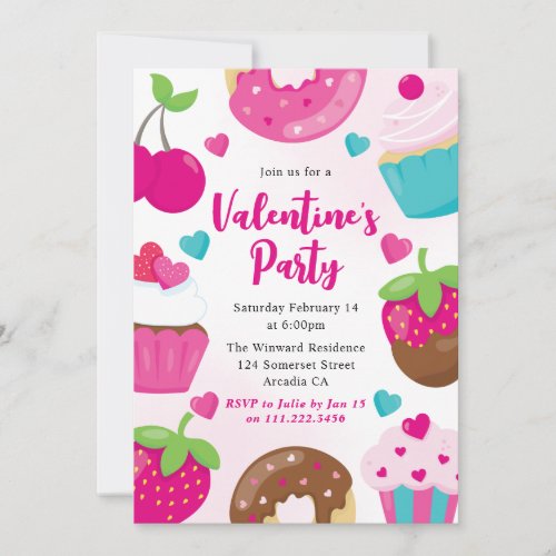 Cute Valentines Cookie Decorating Party Invitation