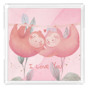 Cute Valentine's Day Acrylic Tray
