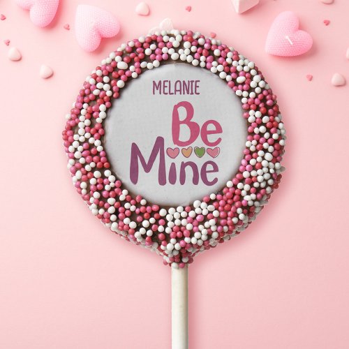 Cute Valentines Day Be Mine Chocolate Covered Oreo Pop