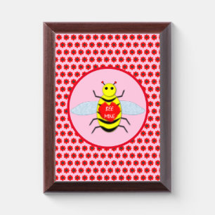 Cute Valentines Day Bee Award Plaque