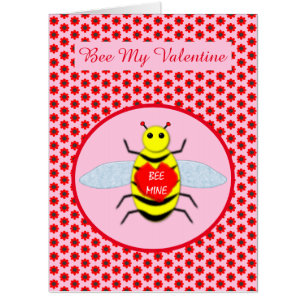 Cute Valentines Day Bee Card