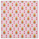 Cute Valentines Day Bee Fabric