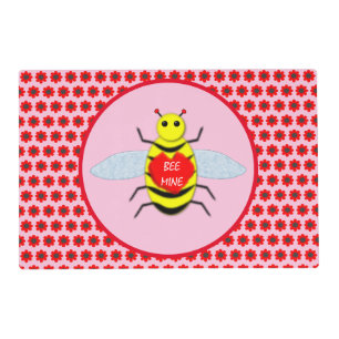 Cute Valentines Day Bee Placemat