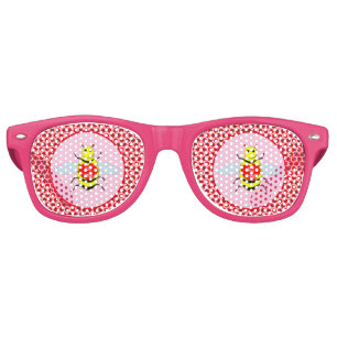 Cute Valentines Day Bee Retro Sunglasses