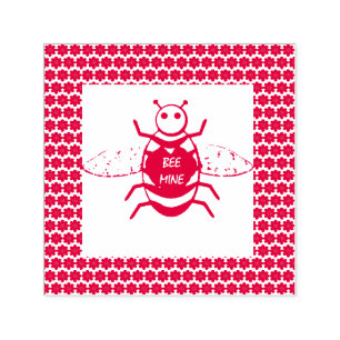Cute Valentines Day Bee Self-inking Stamp