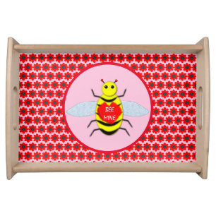 Cute Valentines Day Bee Serving Tray