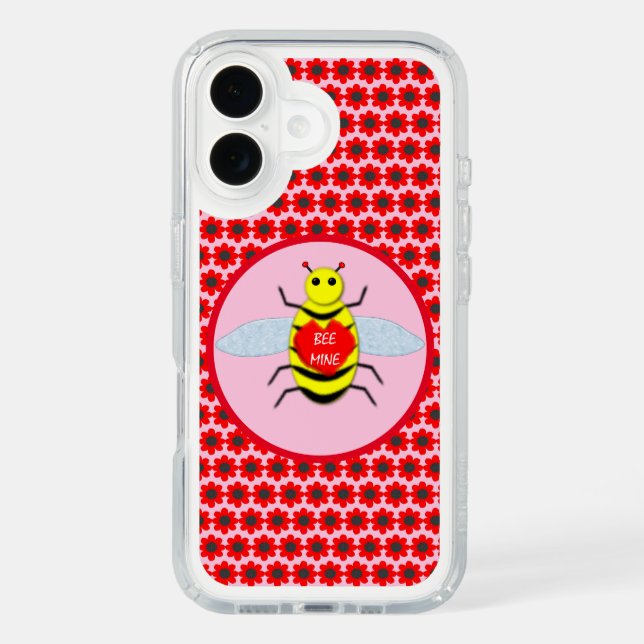Cute Valentines Day Bee Speck iPhone Case (Front)