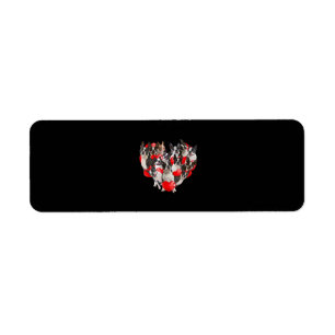 Cute Valentines Day Boston Terrier Dog Heart Puppy Label