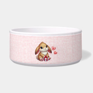 Cute Valentine's Day bunny rabbit Bowl