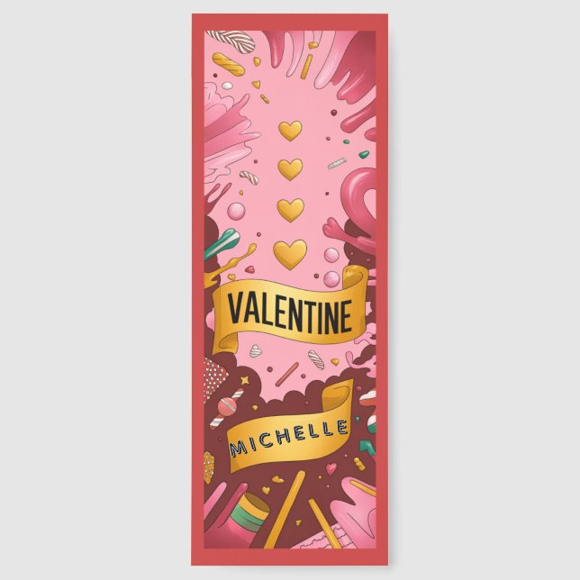 Cute Valentine's Day Candy Bookmarks (Front)