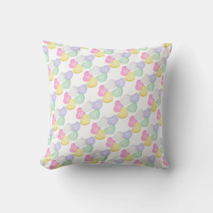 Cute Valentines Day Candy Hearts Throw Pillow