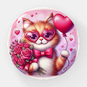 Cute Valentine's day cat/kitten Paperweight