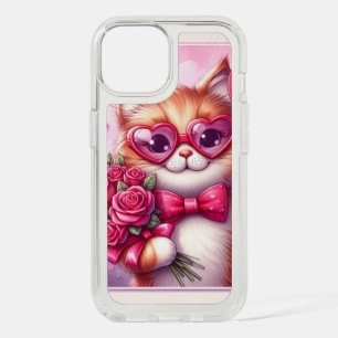 Cute Valentine's day cat/kitten iPhone 15 Case