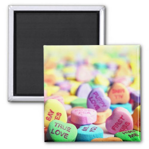 Cute Valentines Day Conversation Heart Magnet