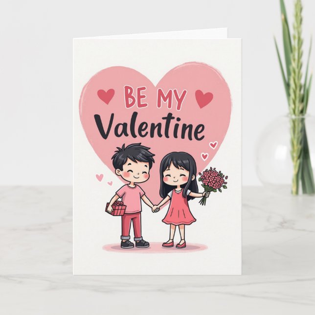 Cute Valentines Day Couple Card (Front)