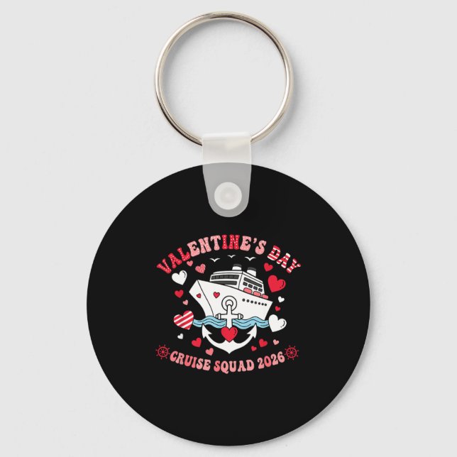 Cute Valentines Day Cruise 2026 Matching Cruise Fo Keychain (Front)
