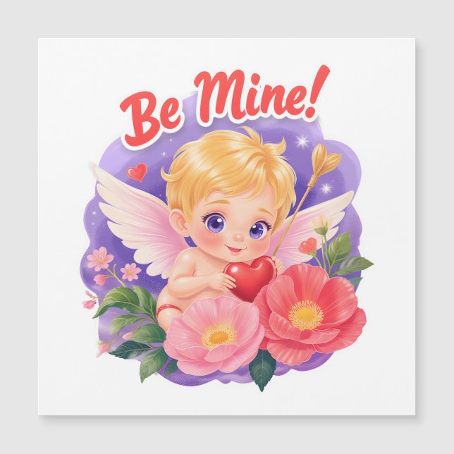 Cute Valentine's Day Cupid with "Be Mine" (Front)