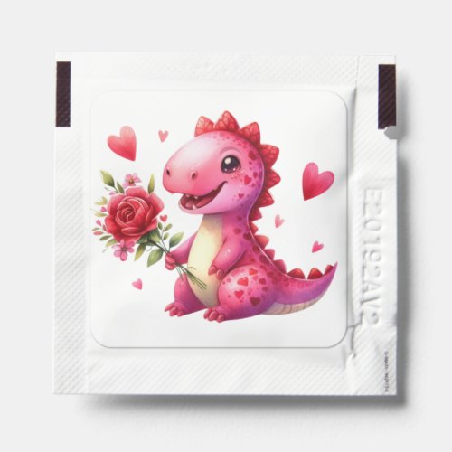 Cute Valentines day dinosaur Hand Sanitizer Packet