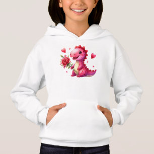 Cute Valentine's day dinosaur Hoodie