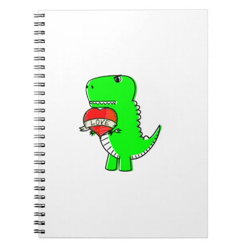 Cute Valentines Day Dinosaur Notebook