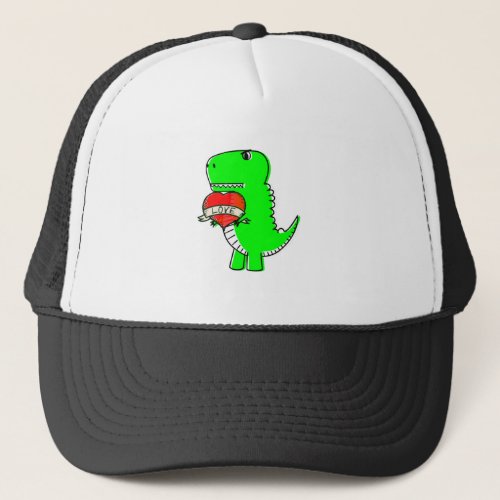Cute Valentines Day Dinosaur Trucker Hat