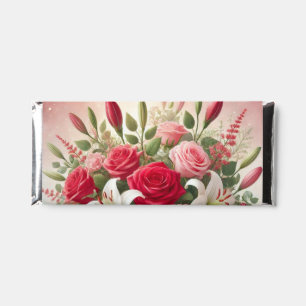 Cute Valentine's day floral bouquet Hershey Bar Favors