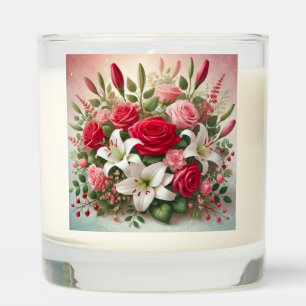 Cute Valentine's day floral bouquet Scented Candle