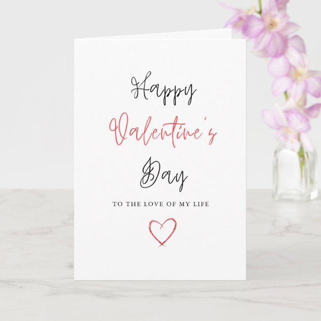 Cute Valentines Day For Him Greeting Card (Orchid)